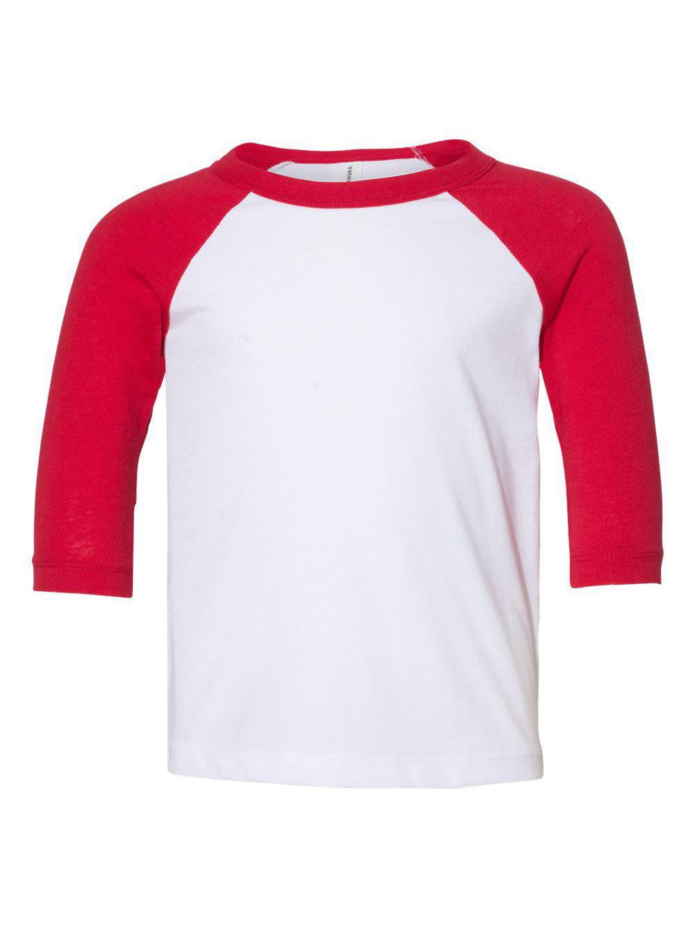 red and white baseball shirt