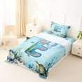 thumbnail image 5 of Erosebridal Initial Alphabet E Twin Sheet Sets,Ocean Animal Axolotl Bedding For Kids Boys 3 Pieces, 5 of 6