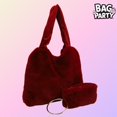 thumbnail image 3 of BagParty 2024 Fall/Winter Velvet Faux Fur Tote Bag Set for Women, Soft Large Capacity Fashion Handbag for Office, School, Outdoor & Holiday Gift, 3 of 3