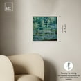 thumbnail image 5 of Monet-Water Lilies And Japanese Bridge Blue Monet Art Prints Canvas Wall Art by Art Remedy, Silver Floater Frame, 16"x16", 5 of 7