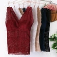 thumbnail image 2 of Sexy Lace Floral Cami Padded Tank Top Women's Bra Sexy Lace Cami Bralette Crochet Flower Bra Vest Bustier Crop Top, 2 of 6