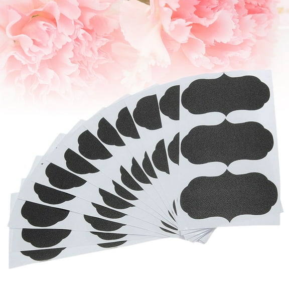 HOMEMAXS  36 Sheets Blackboard Paper Label Adhesive Labels for Jars Refrigerator Stickers