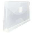 thumbnail image 3 of JAM Paper Plastic Expansion Envelopes, Hook & Loop Closure, #10 Booklet Wallet, 5 1/4 x 10, 1 in Expansion, Clear, 3/Pack, 3 of 4