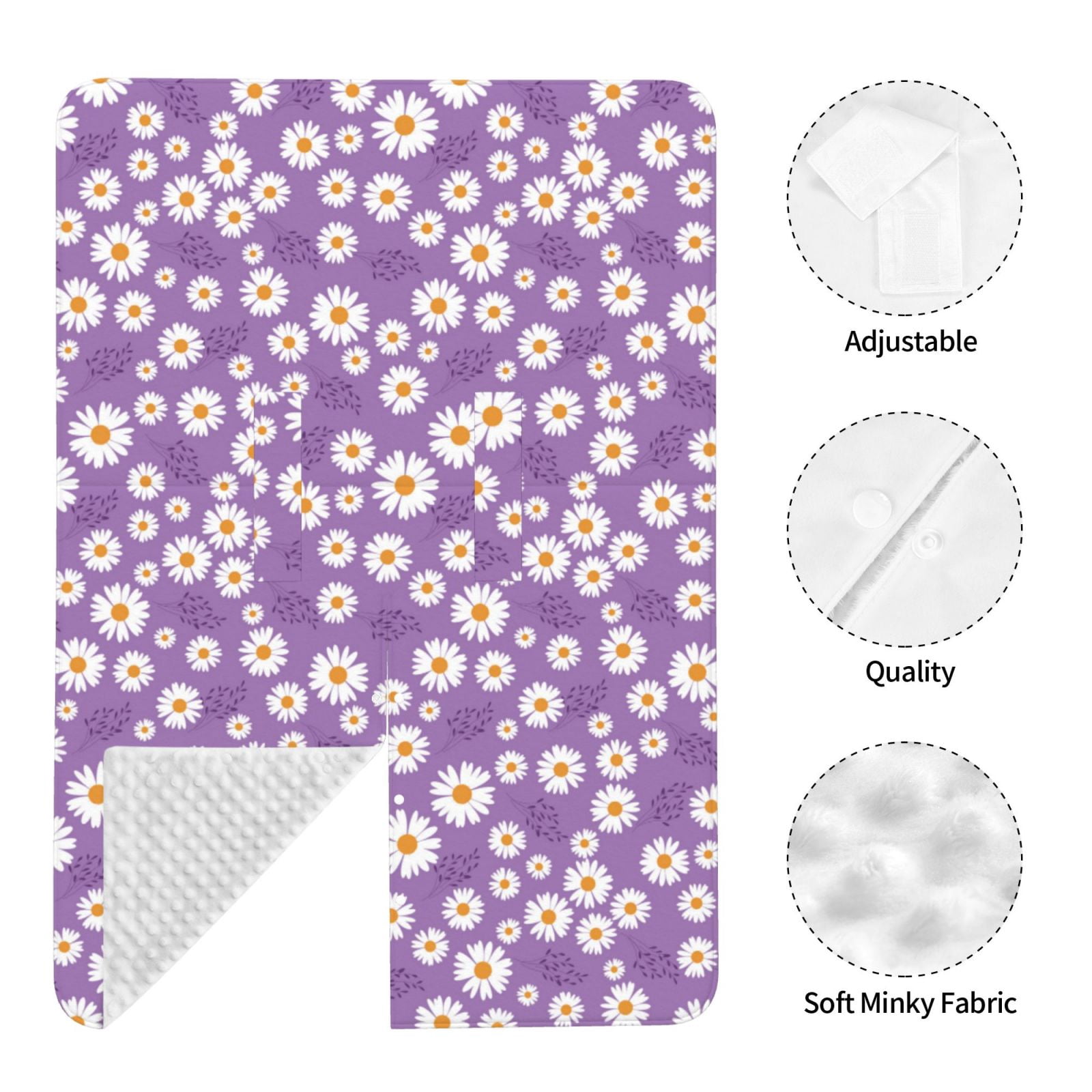 Car Seat Cover Baby - Daisies Flowers Petal purple Breathable Infant Car Seat Cover for Baby Carseat, Lightweight Comfort Baby Essentials Must Haves Newborn Stuff for Girl Boy