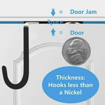 2Pcs Over The Door Hooks, Soft White Rubber Prevent Scratches Door Hangers Hooks for Bathroom, Living Room, Bedroom, and Kitchen Hanging Clothes, Towels, Shoe Bag, Household Supplies(White,5.2x5.1")