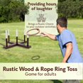 thumbnail image 3 of Juego de madera portátil Rustic Ring Toss Game CircleCraft, 3 of 7