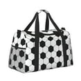 thumbnail image 2 of Fotbe Soccer Ball Bolsa de Viaje con Estampado, Bolsa de Fin de Semana para Mujer con Compartimento para Zapatos, Bolsa de Gimnasio con Bolsillo Húmedo, 2 of 7
