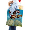 thumbnail image 4 of TaleSpin Bolso de tela con estampado de lienzo para mujer, bolsa de compras reutilizable y estética, con cremallera interior, regalo para mujer,40*45cm., 4 of 6