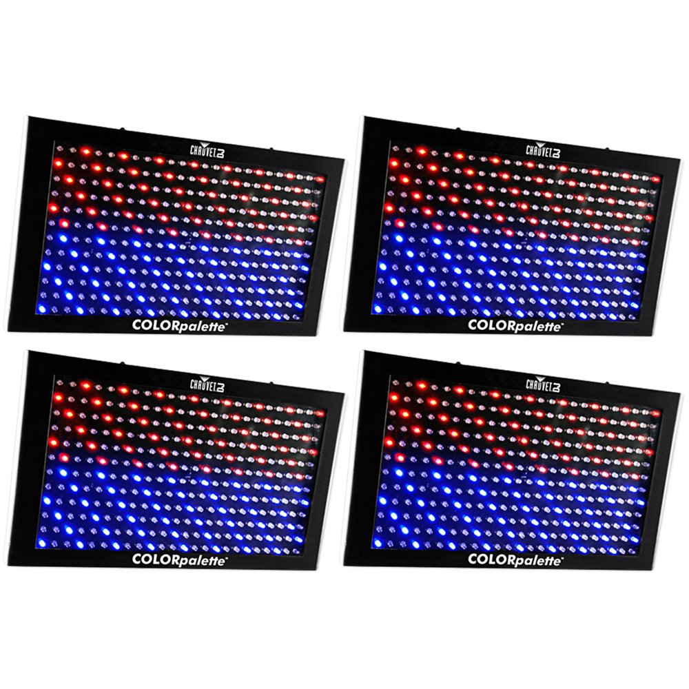 (4) Chauvet Colorpalette LED Panel Light Color Palette, 6 27 DMX