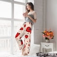 thumbnail image 6 of Picia Red Ladybug Womens Soft Woven Cotton Elastic Waistband Sleep Pajama Pant Lounge Sleep Pant With Pockets And Drawstring-Large, 6 of 9