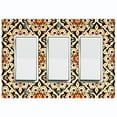 thumbnail image 1 of Metal Light Switch Plate Cover Red Yellow Mandala Flower Tile Pattern MDL030, 1 of 13