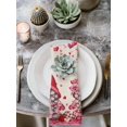 thumbnail image 2 of Valentine's Day Cloth Napkins Set of 8 Reusable Dinner Napkins, Pink Gnomes Love Roses Romantic Beige Cocktail Napkin Washable Table Napkins for Wedding/Holiday Party/Baby Shower 20"x20", 2 of 7