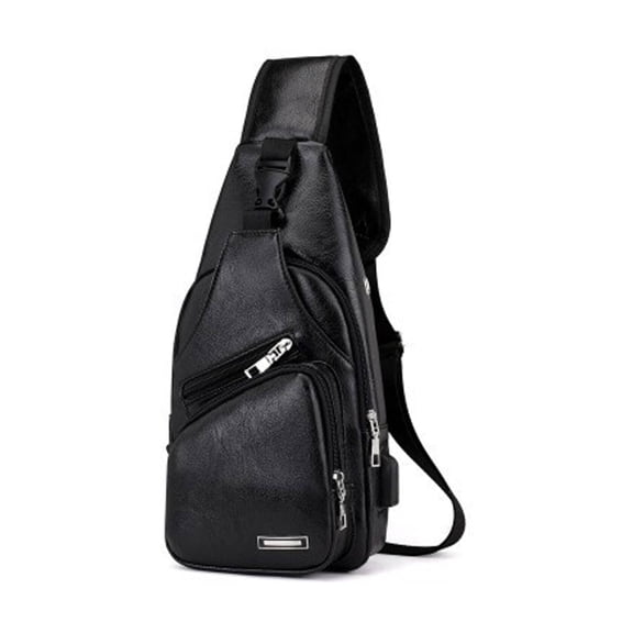 GASTROPOD 2026 New Leather Crossbody Bag Men Practical Multi Pocket Sling Bag for Men Adjustable Compact Crossbody Bag for Travel for Work Travel Daily Outdoor Commuting