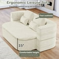thumbnail image 3 of 75" Convertible Folding Sofa Bed,Full Size Sleeper Sofa with Blanket,Modern Chenille Fabric Floor & Futon Loveseat Couch,Memory Foam Folding Mattress Sleeper for Living Room, 3 of 7