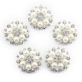 thumbnail image 5 of 10 Pieces Pearl Rhinestone Buttons, Faux Pearl Snowflake Rhinestones Buttons, Flat Back Flower Rhinestone Buttons Pearl Sew, 5 of 5