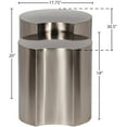 thumbnail image 3 of Meridian Furniture Dimple 2 Piece Silver Iron Metal End Table, 3 of 5
