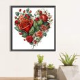 thumbnail image 2 of Diamante pintura 5D DIY taladro redondo completo amor flor Kit decoración del hogar Hugtrwg Para estrenar, 2 of 9