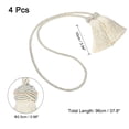 thumbnail image 2 of Uxcell Tassel Curtain Tiebacks, Curtain Holdbacks with Tassel for Home Beige 4 pack, 2 of 6