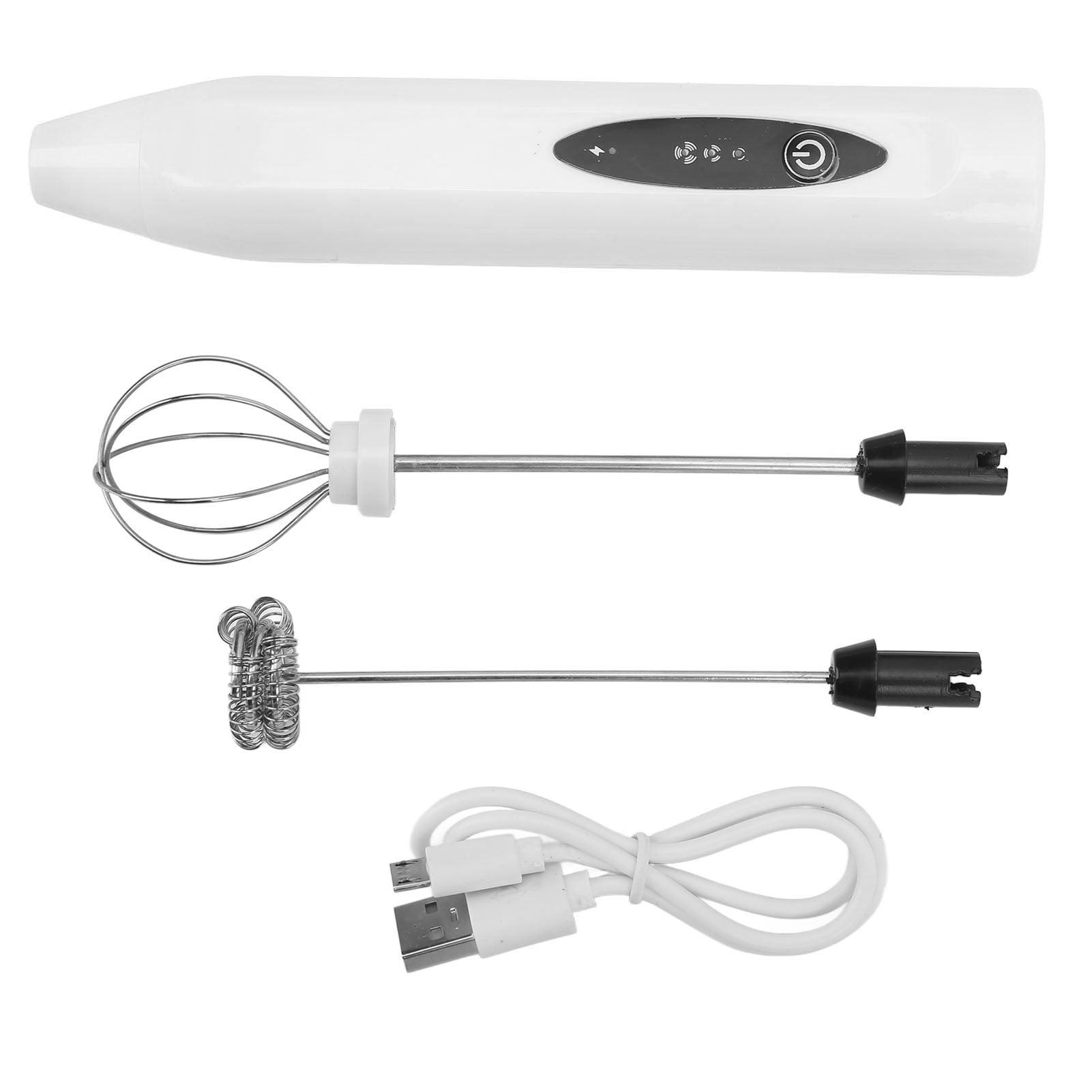 Handheld?Electric?Blender?Mixer, Removable Mixing Head?? Small Portable  USB?Charging Handheld Electric Mixer For Household For Cake?Shop White