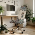thumbnail image 3 of Xoenoiee Boho Paw Print Office Chair Cover Washable Stretchable Desk Chair Cover, 1 Piece High Back Computer Chair Cover, Office Chair Seat Slipcover, L, 3 of 7