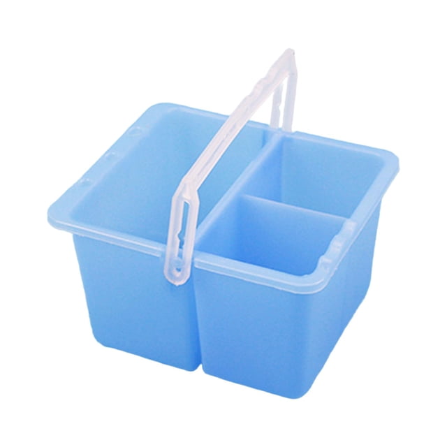 Lavador de pinceles, lavabo plegable con soporte para bolígrafos, recipiente para pinceles, cubo para lavar Azul
