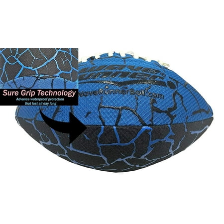 Grip It Waterproof Football Size 9.25 inches with Sure Grip Technology Let's Play Football in The Water! (Blue), BEST WATERPROOF FOOTBALL.., By Wave
