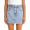 thumbnail image 4 of NAISIBABY Girls Denim Skirt, with Pockets High Rise A-Line Summer Fashion Mini Skirt Light Blue Size 8, 4 of 9