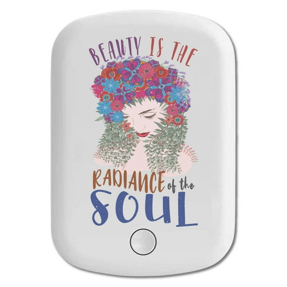 DistinctInk Magnetic Battery Pack, 5000 mAh Wireless Portable Charger with USB-C Cable, Compatible with MagSafe iPhone 14 / 13 / 12 Series - Beauty Radiance Of Soul