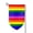 Fillet, variant on Gay-Pride Flag Garden Flag Double Sided Flags with Vivid Color for Yard Lawn Garden Decor 12.5 x18 Inch Fillet