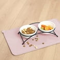 thumbnail image 4 of Silicone Pet Food Tray - Non Slip Pet Dog Cat Bowl Placemat - Feeding Mat - Waterproof Dog Cat Food Mats - For Carpet （Pink）, 4 of 6