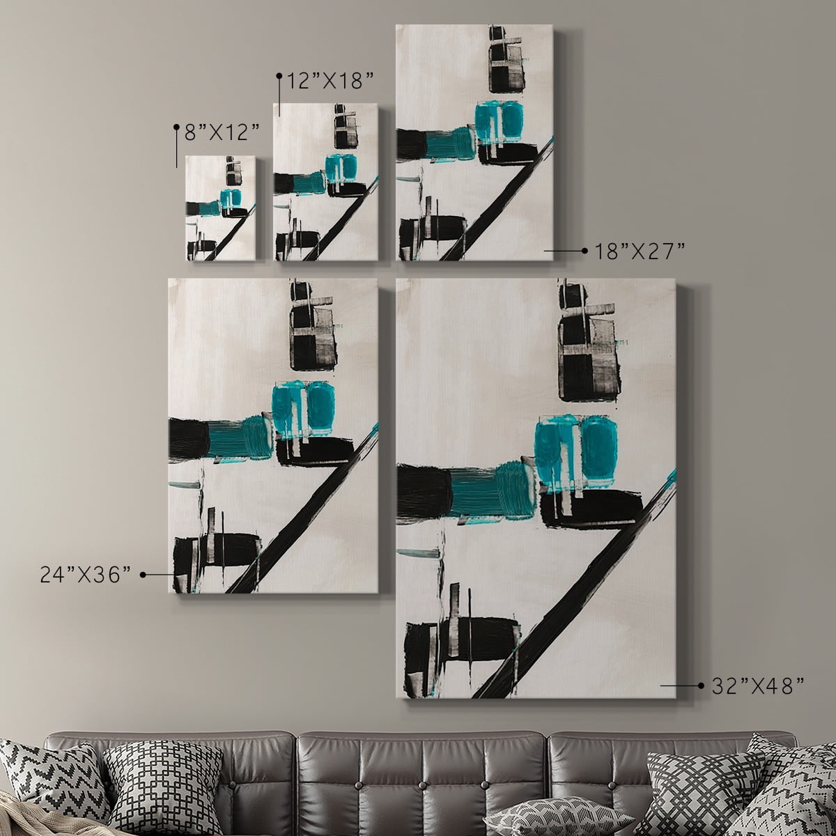 Geometry Notes I Premium Gallery Wrapped Canvas - Ready to Hang