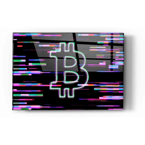 Epic Art 'Bitcoin Life' Acrylic Glass Wall Art, 16"x24"