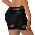 thumbnail image 2 of SWSMCLT Women's Shapewear Panties Mesh Underwear Padded Shaper Shorts Butt Lift Seamless Lace Black Large, 2 of 3