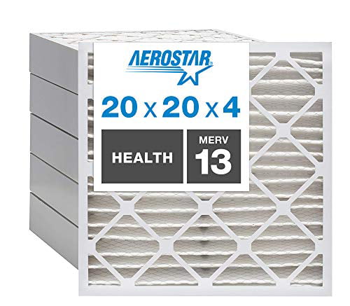 14x14x1 Aerostar Pleated Air Filter MERV 13 Made in the USA Pack of 6 