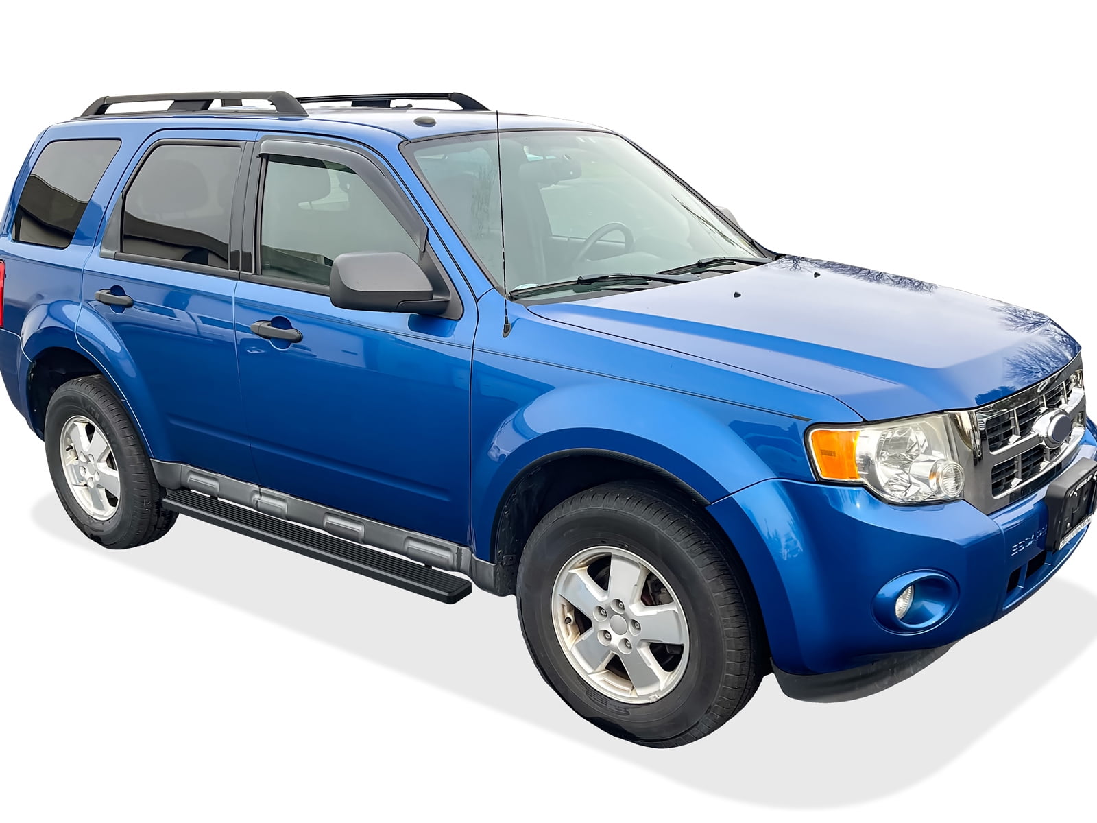 APS Running Boards 6 inches Matte Black Compatible with Ford Escape 2008-2012 & Mazda Tribute 08-11 & Mercury Mariner 08-10 Stainless Steel (Nerf Bars Side Steps Side Bars)