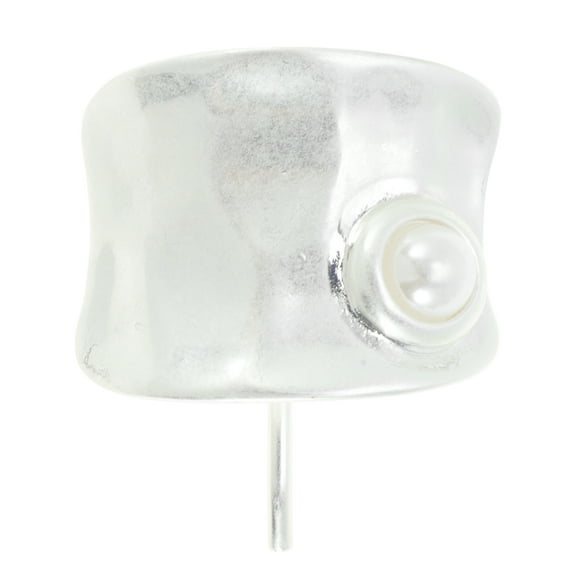 Unique Bargains 1 Pc Ponytail Buckle Hair Clip Fashion U-shaped Faux Pearl Hair Ponytail Cuff for Women Silver Tone