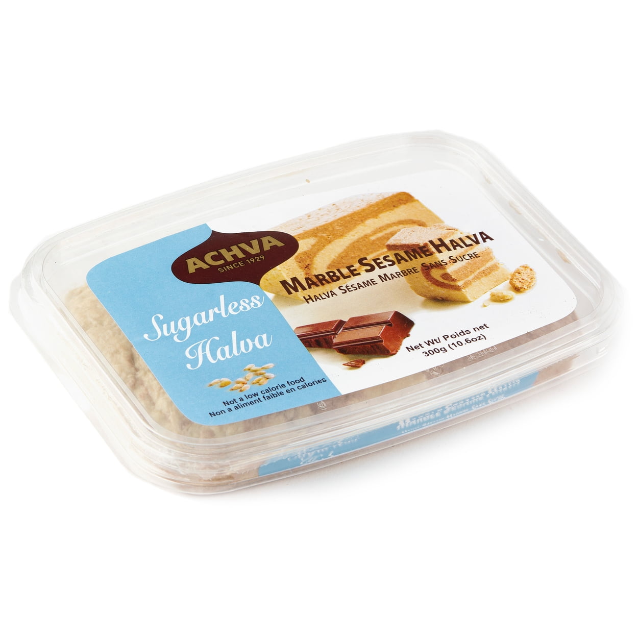 Achva Sugarless Marble Sesame Halva 16 oz Pack of 2