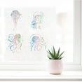 thumbnail image 6 of 4Styles 6.3 Inch Sea Jellyfishes Window Decals Static Sea Animal Glass Sliding Door Sticker Clings Waterproof Vinyl Film Ocean Bedroom Bathroom Decals, 6 of 9