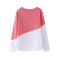 thumbnail image 4 of Povozer Teen Girl Tops Tween Girls Fall Shirts Long Sleeve Color Block Tops for 9-12 Years,Pink, 4 of 6