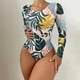 thumbnail image 2 of Traje de Baño Impreso de las Mujeres, Conservador de una Pieza con Cuello Redondo para la Playa Y la Piscina, Sexy Casual Conjunto de Trajes de Baño de Verano, 2 of 4