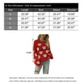 thumbnail image 6 of Christmas Sweaters for Women Juniors Cute Santa Claus Patch Trendy Pullover Sweters Lantern Sleeve Cropped Sweater Shermie, 6 of 6