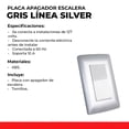 thumbnail image 2 of SET 2 PLACAS CON APAGADOR TIPO ESCALERA GRIS SILVER Sanelec SILVER 4492, 2 of 5