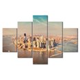 thumbnail image 1 of TISHIRON 5PCS Framed Canvas Wall Art Set,60"x40" Manhattan Skyline Downtown Canvas Art Decor, 1 of 7