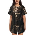 thumbnail image 1 of Fotbe Victorian Gentle Cat Conjunto de Pijama Estampado para Mujer, 2 Piezas, Ropa de Dormir con Camiseta de Manga Corta y Shorts Suaves-X-Large, 1 of 6