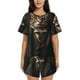 thumbnail image 1 of Balery Victorian Gentle Cat Conjunto de Pijama para Mujer con Estampado, Dos Piezas de Manga Corta y Shorts, Ropa de Dormir Suave con Cuello Redondo y Bolsillos-3X-Large, 1 of 6