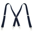 thumbnail image 1 of Bretelles pour Hommes, Matériau de Bande Élastique Ajustable et Extensible 4 Boucles Métalliques Bretelles de Pantalon pour Mariages pour Rendez-Vous Bleu Marine, 1 of 8