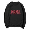 thumbnail image 5 of XPMWRP Womens Pullover Sweatshirts Long Sleeves Loose Comfy Sweatshirt Mama Letter Graphic Tees Shirt for Mother's Day Black S, 5 of 5