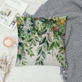thumbnail image 2 of PRATYUS Floral Spring Pillow Covers Vintage Wild Flowers Decor Sage Green Throw Pillows Leaves Outdoor Farmhouse Wildflower Plant Decorative Cushion for Couch Bed Sofa 12x12in, 2 of 5