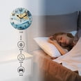 thumbnail image 4 of Non-Ticking Sweep Movement Wall Clock Battery Operated Analog Wall Clocks Decorative for Bedroom-Gold Blue Marble Vintage Style(10inch), 4 of 4