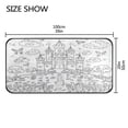 thumbnail image 3 of Line Art Castle Pattern Non Slip Long Door Mat 39''x20'' Soft, Absorbent, for Kitchen, Bathroom, and Bedroom, 3 of 8